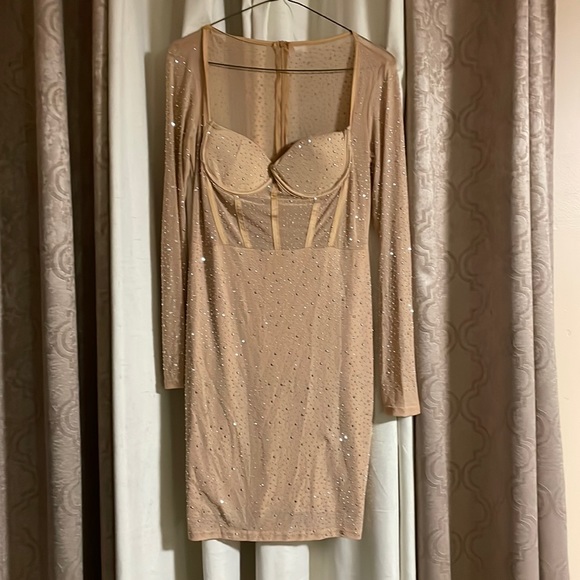 Dresses Beautiful Nude See Through Dress Perfect For New Years New